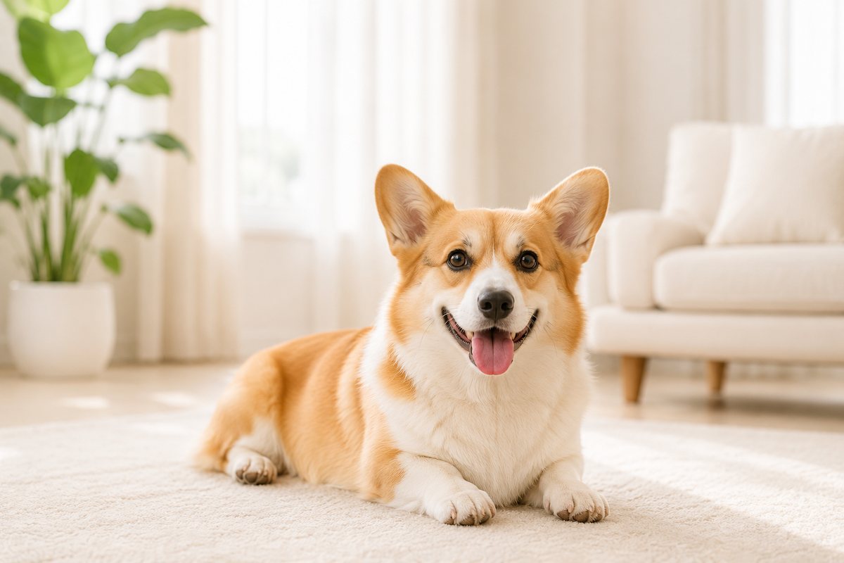 Chó Corgi khoẻ mạnh tại gia